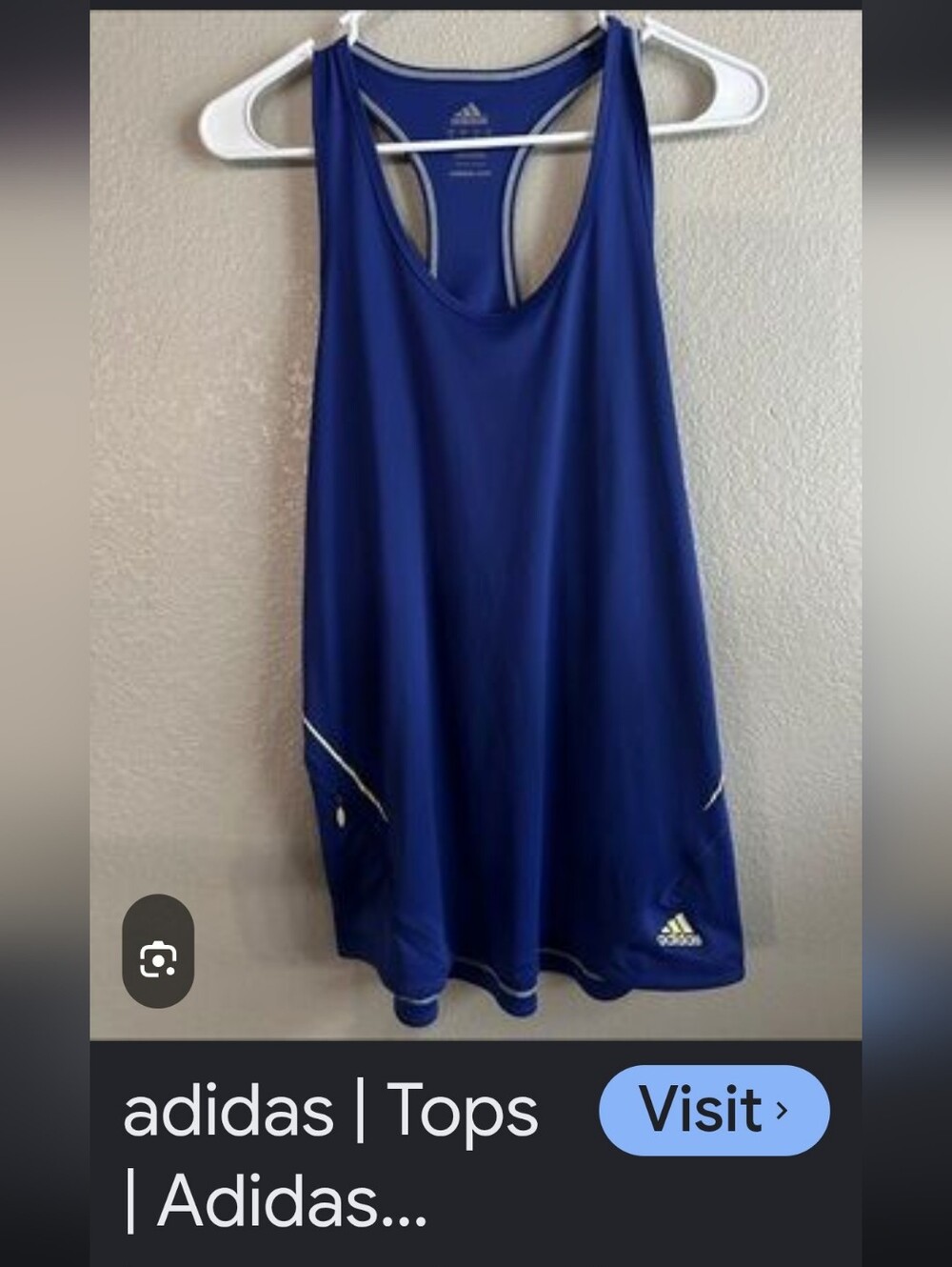 Adidas athletic top royal blue yellow details size MED great top for the…gym